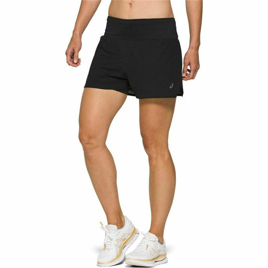 Damen-Sportshorts Asics Ventilate 2-N-1 Schwarz