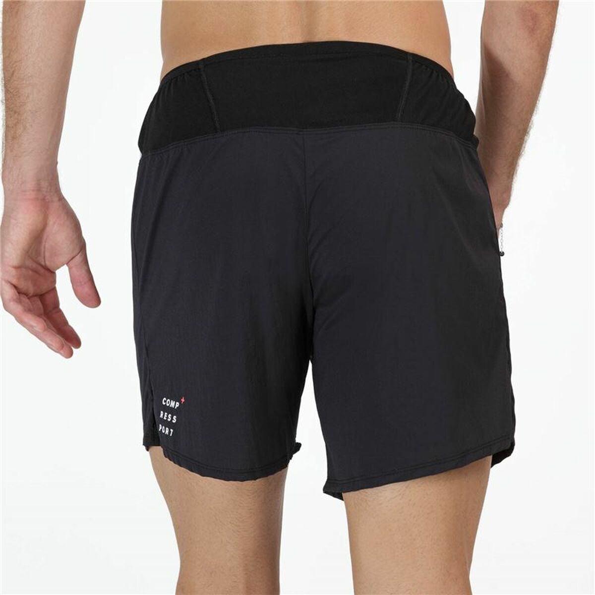 Herren-Sportshorts Compressport Trail Racing Schwarz